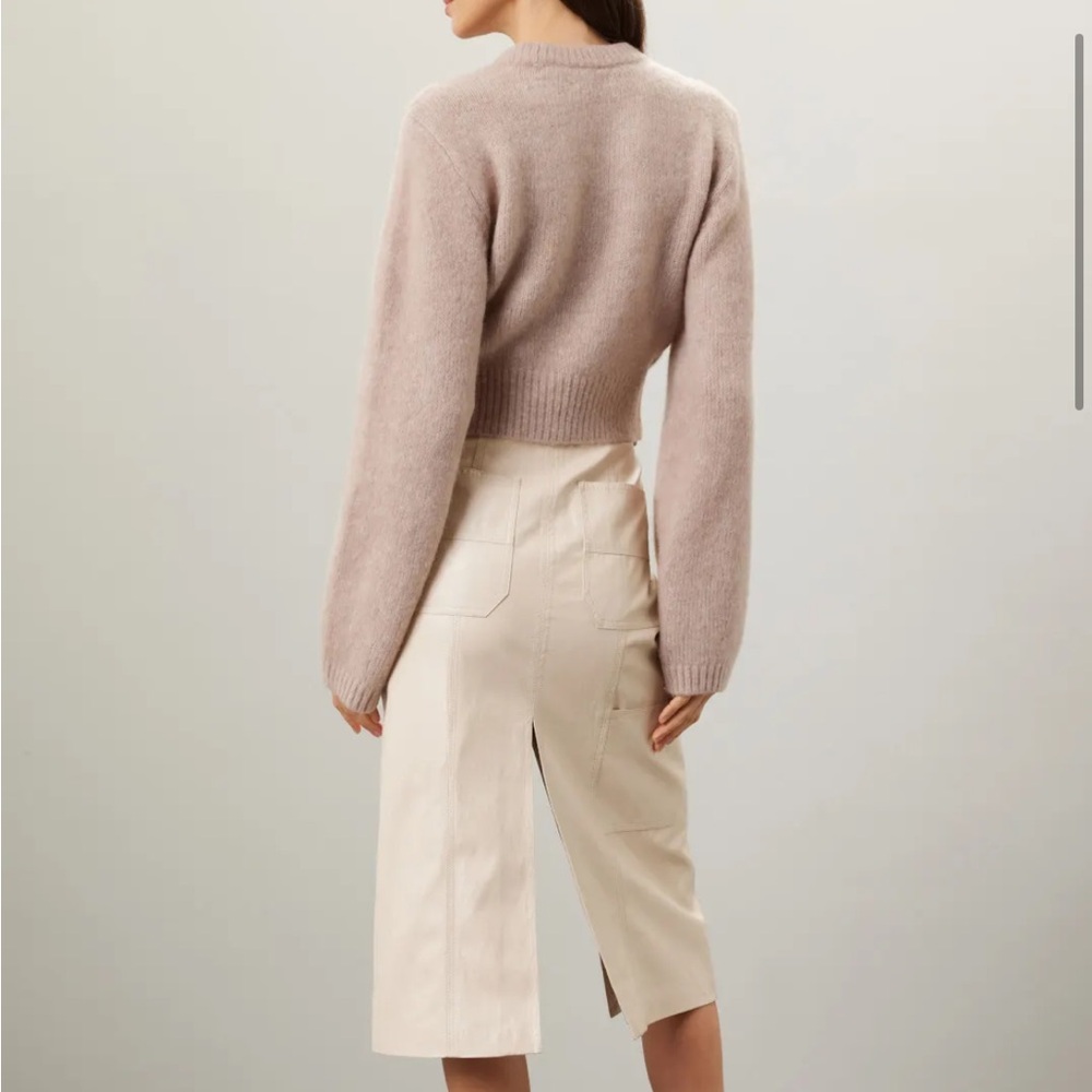 Club Monaco Cable Sleeve Alpaca Blend Sweater - Picture 3 of 11